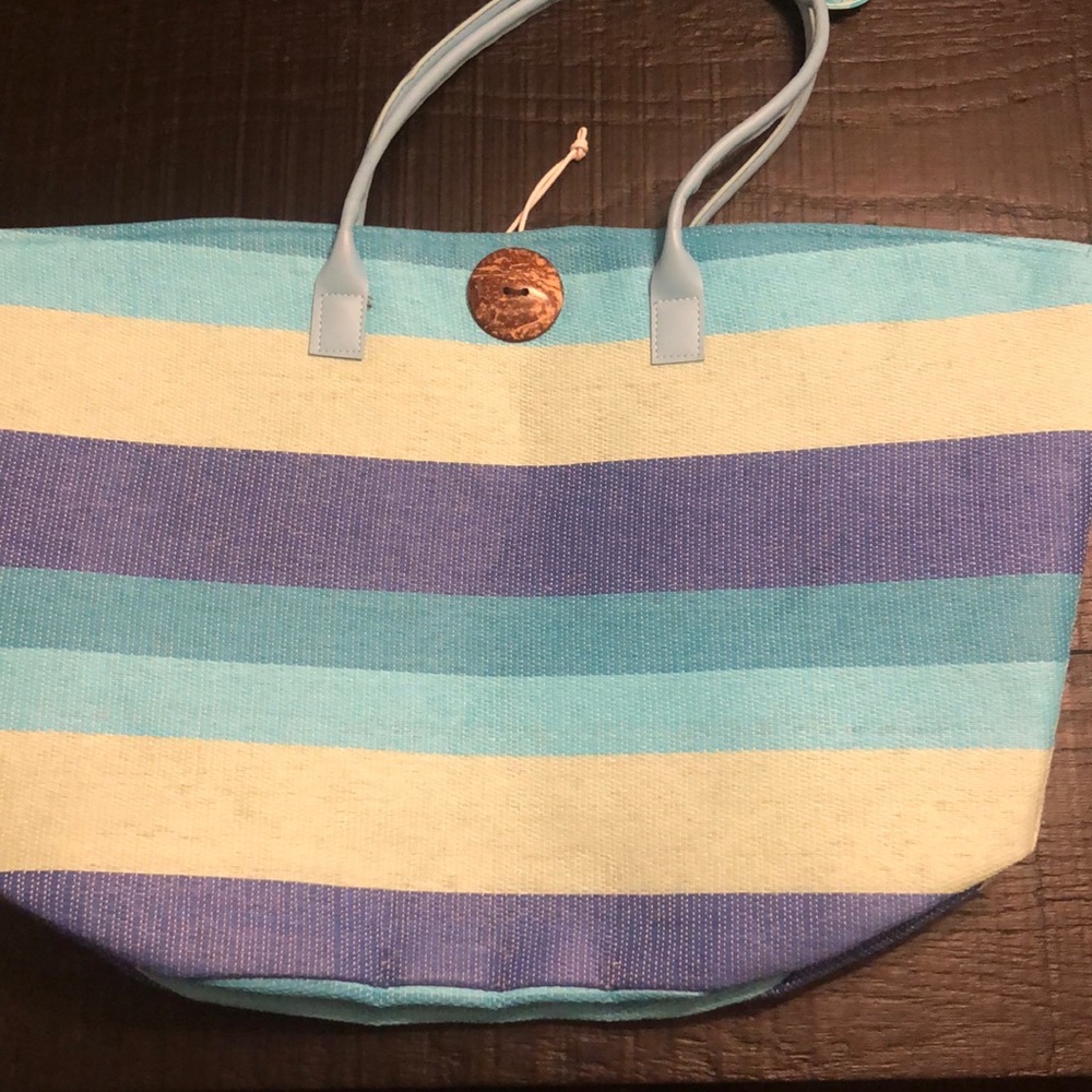 Beach Tote with decorative button
